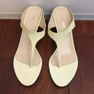 Authentic Prada Patent Leather Sandals
